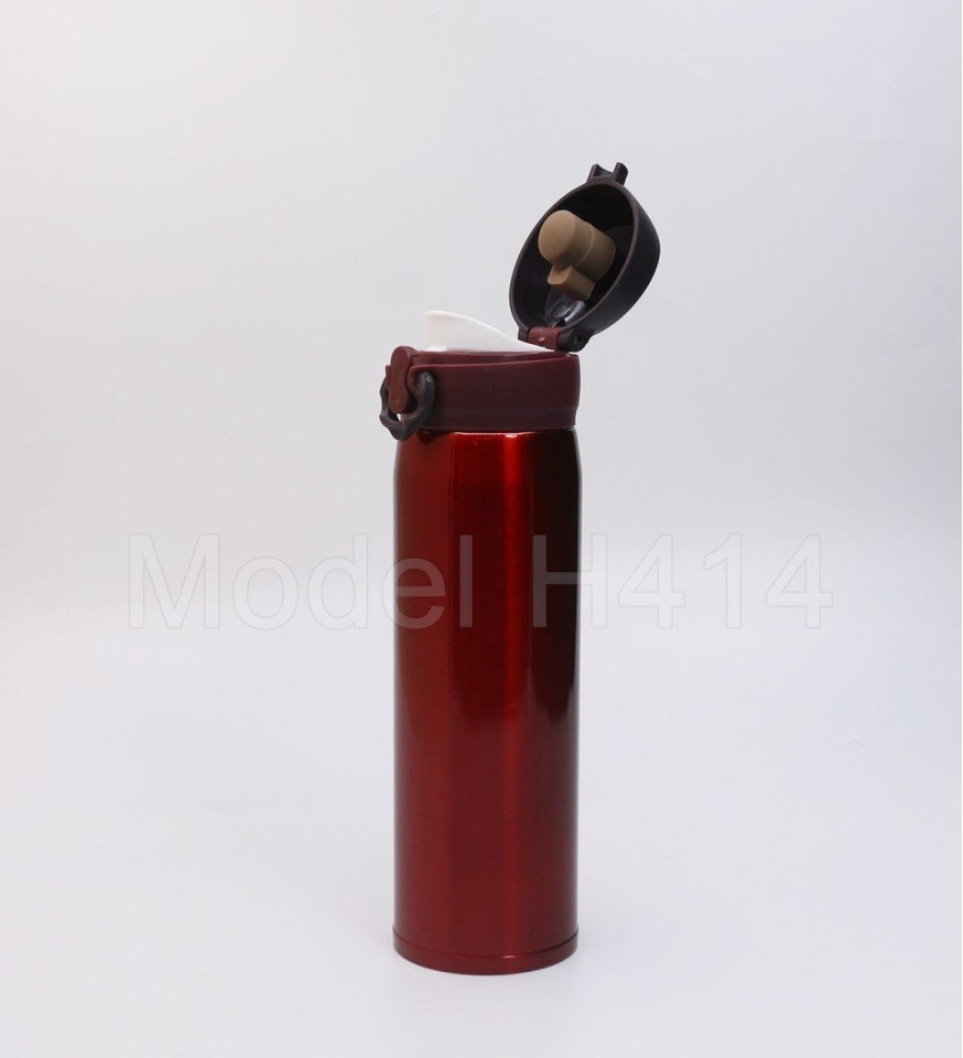 Steel Vacuum Flask with button - Image 3