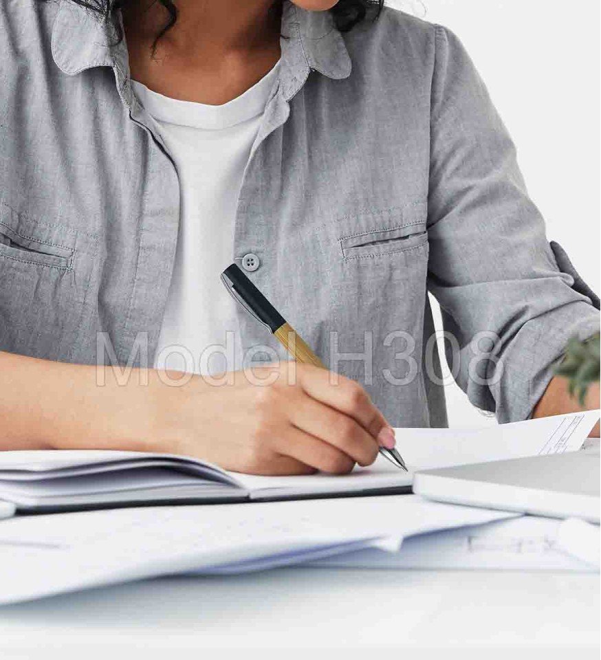 Wooden Ball Pen With Metal Clip - Image 5
