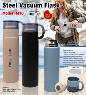 Steel Vacuum Flask with Cup 500 ml