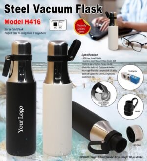 Steel Vacuum Flask with Handle