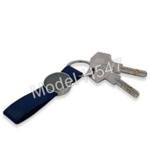 Metal Keychain With PU Belt