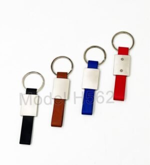 Metal Keychain With PU Belt