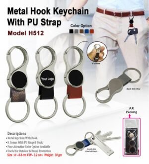 Metal Keychain With Hook