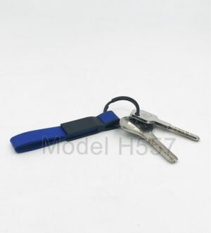 Metal Keychain With PU Belt