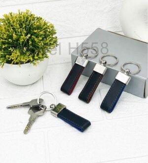 Metal Keychain With PU Belt