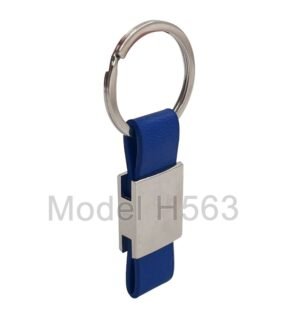 Metal Keychain With PU Strap
