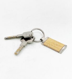 Wooden Metal Keychain