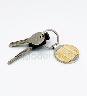 Round Shape Wooden Keychain