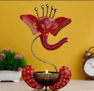 Metal Tea Light Ganesh Ji – Dry Fruit jar (100 gms) – Black temperature bottle