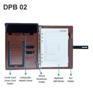 DPB 02: 8,000 mAh Powerbank Diary With Mobile Stand