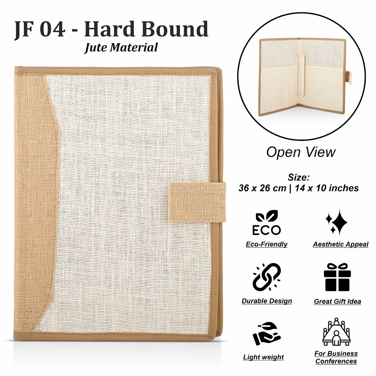 Jute Office/Conference Folders